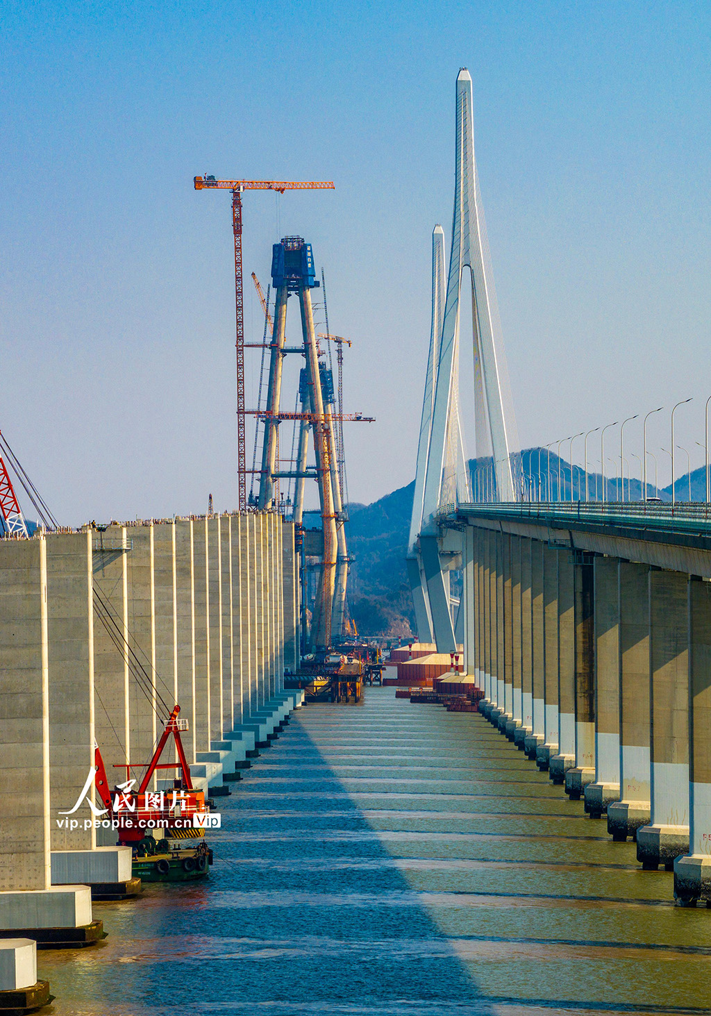 浙江宁波：象山港跨海大桥建设有序推进【5】