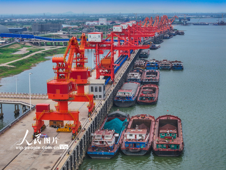 江西南昌：姚湾综合码头装卸作业忙【3】