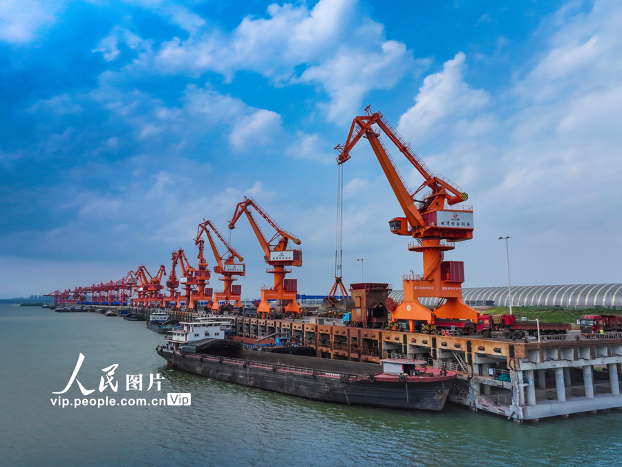 江西南昌：姚湾综合码头装卸作业忙【4】