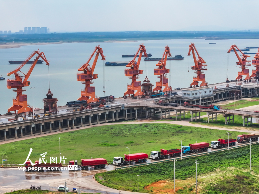 江西南昌：姚湾综合码头装卸作业忙【6】