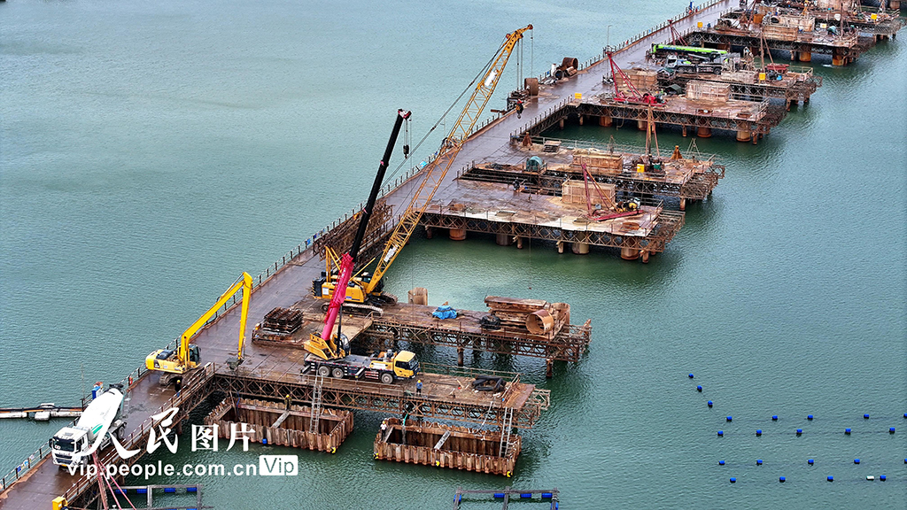 福建莆田：后海跨海特大桥施工正酣【5】