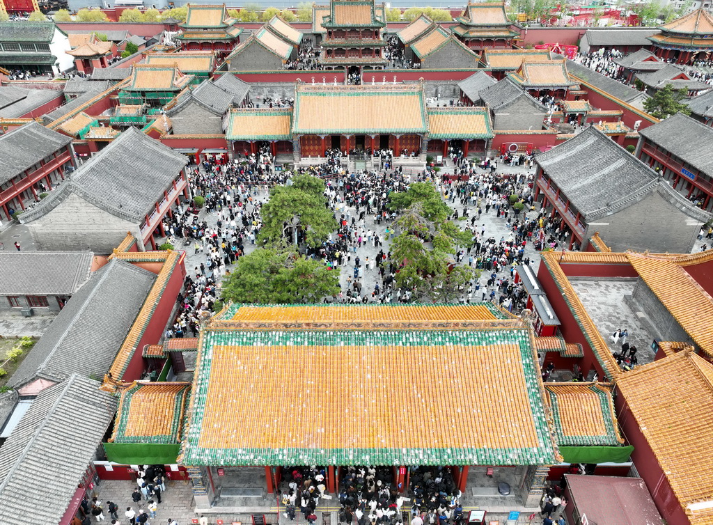 2025年5月3日拍摄的沈阳故宫（无人机照片）。新华社记者 李钢 摄