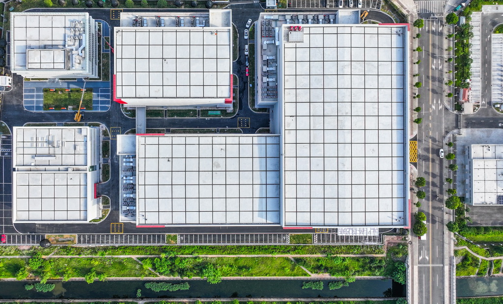 这是5月21日拍摄的建设中的重庆永川科技片场二期项目（无人机照片）。