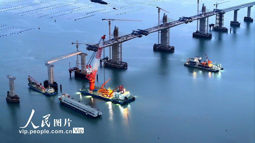 福建霞浦：东吾洋特大桥建设有序推进