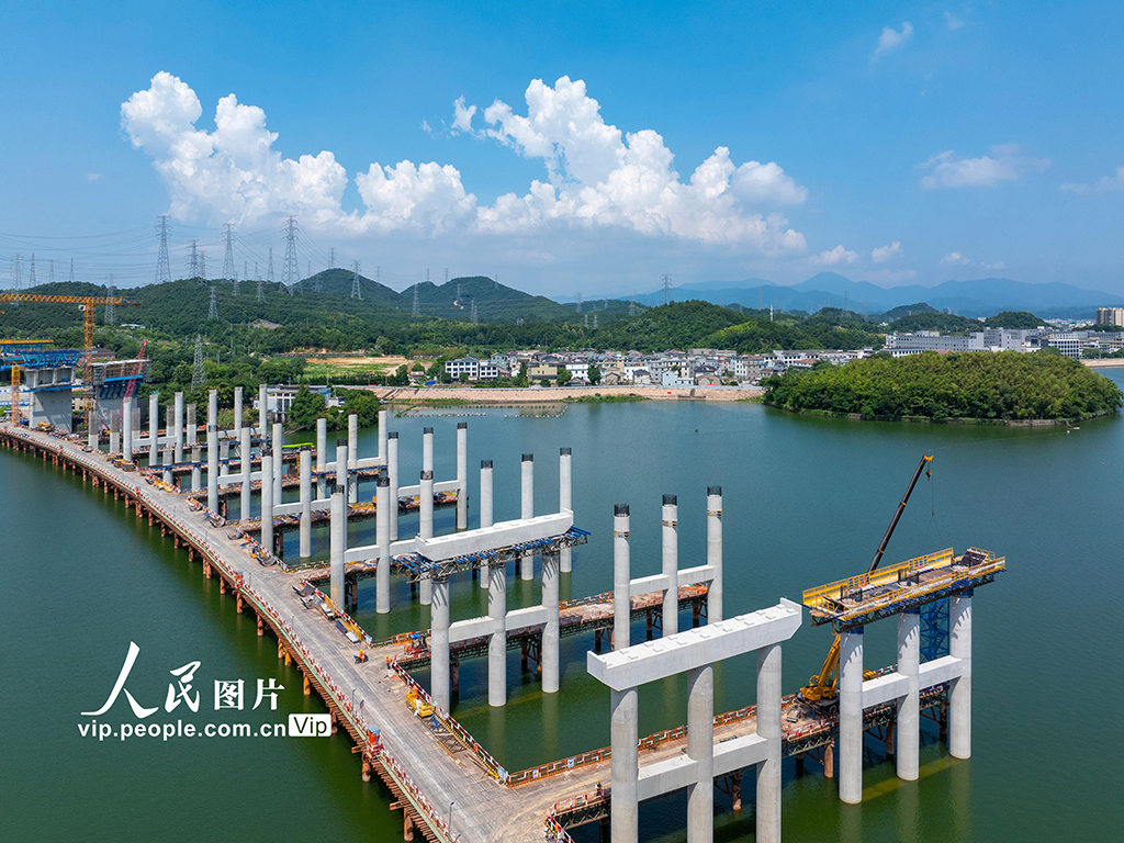 浙江宁海：杨梅岭水库大桥建设正酣【3】
