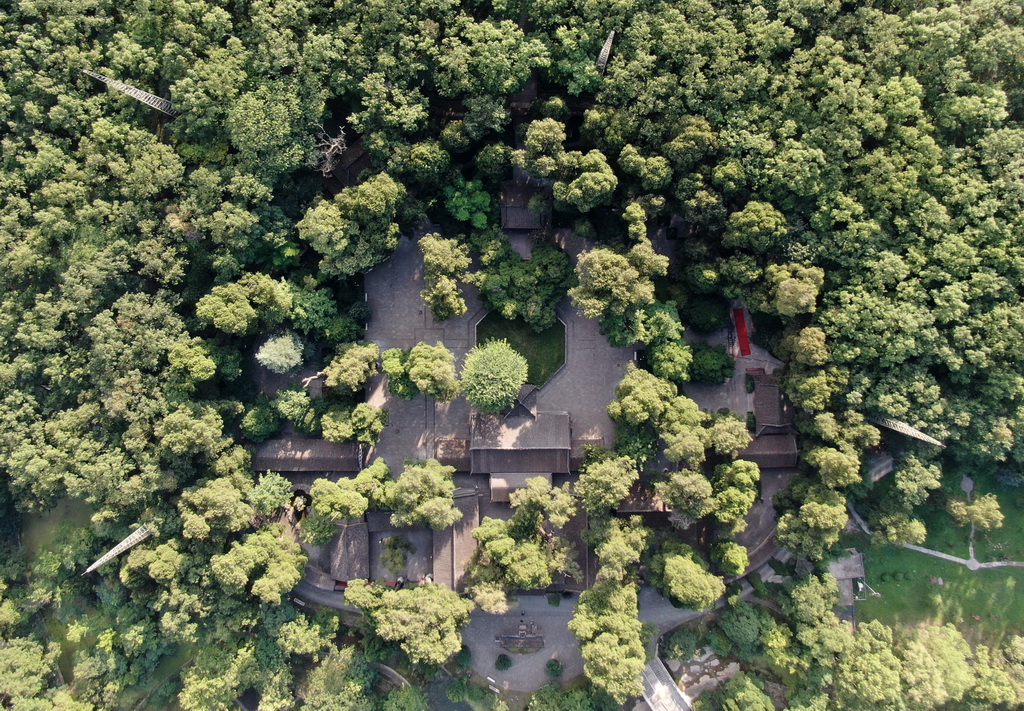 位于汉中市勉县的武侯墓（7月22日摄，无人机照片）。