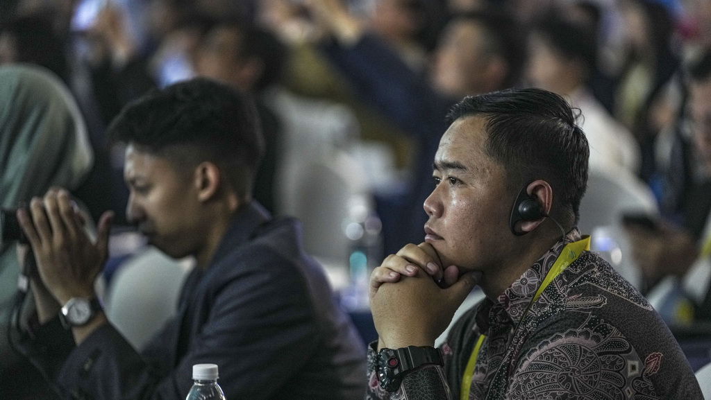 7月26日，参会代表出席2025中国—东盟教育交流周开幕式。