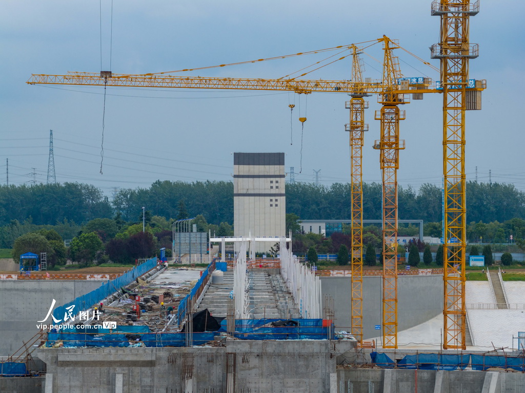 江苏淮安：淮河入海水道二河枢纽建设稳步推进【4】