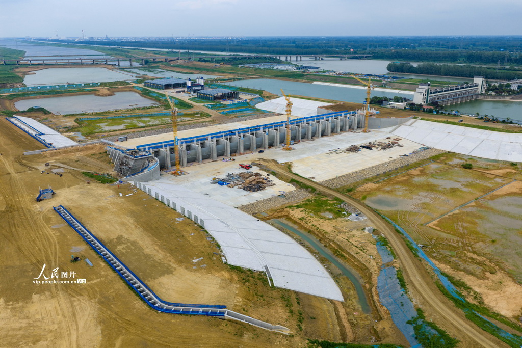 江苏淮安：淮河入海水道二河枢纽建设稳步推进