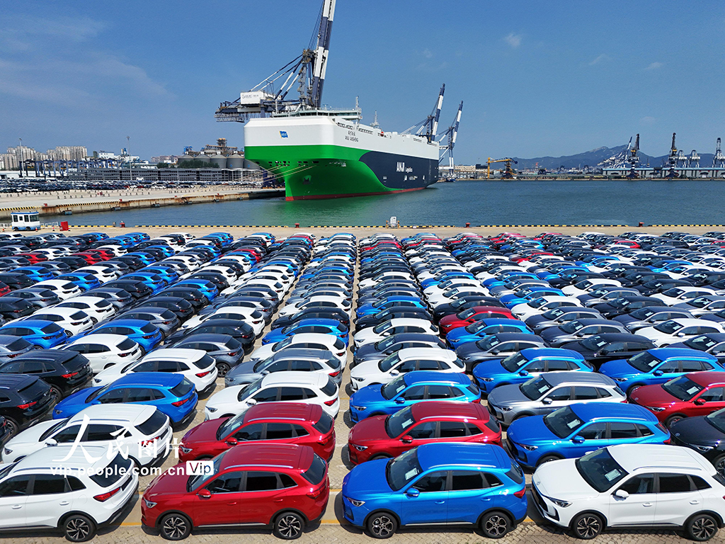 山东烟台：全球最大9500车位汽车运输船抵港装车【3】