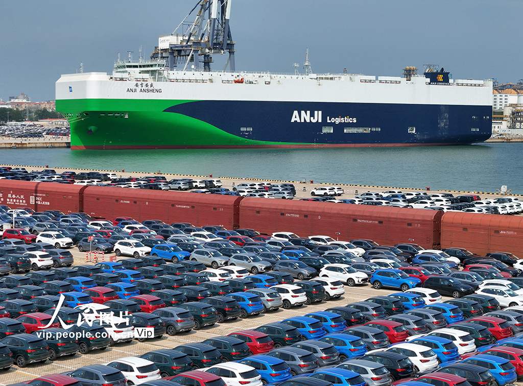 山东烟台：全球最大9500车位汽车运输船抵港装车【5】