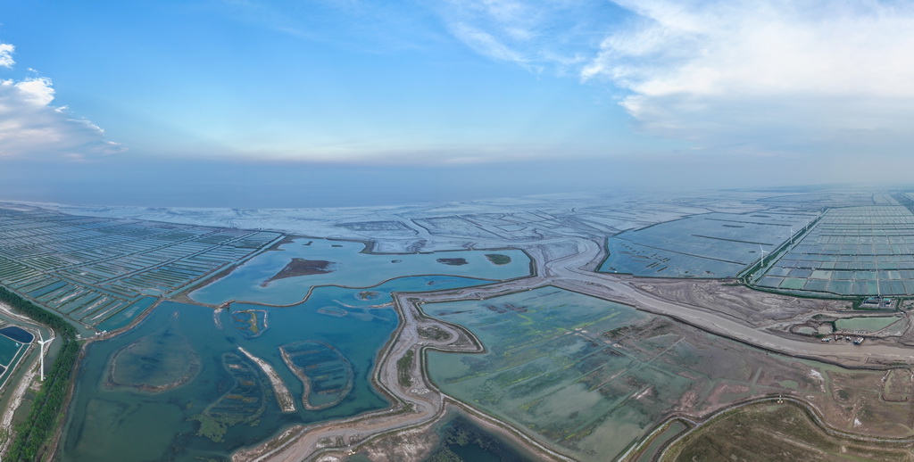 8月25日拍摄的川水湾（无人机照片）。