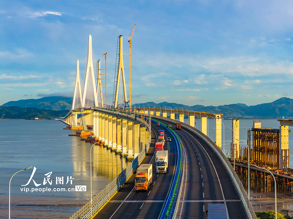 浙江宁波：市域铁路象山港跨海大桥建设正酣【4】