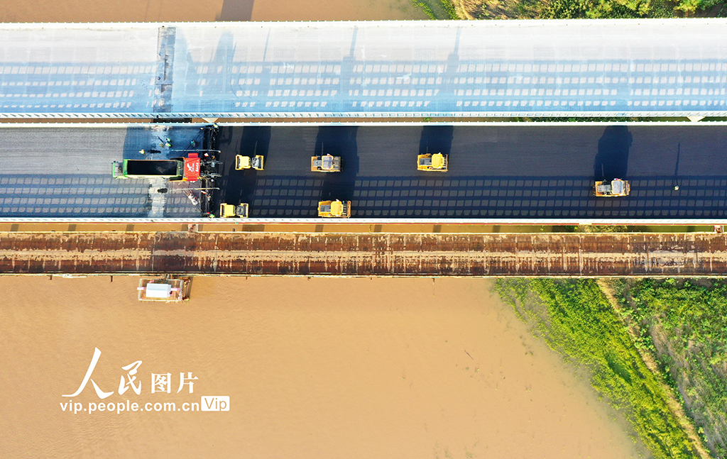 河南孟州:沁伊高速黄河特大桥建设如火如荼【2】