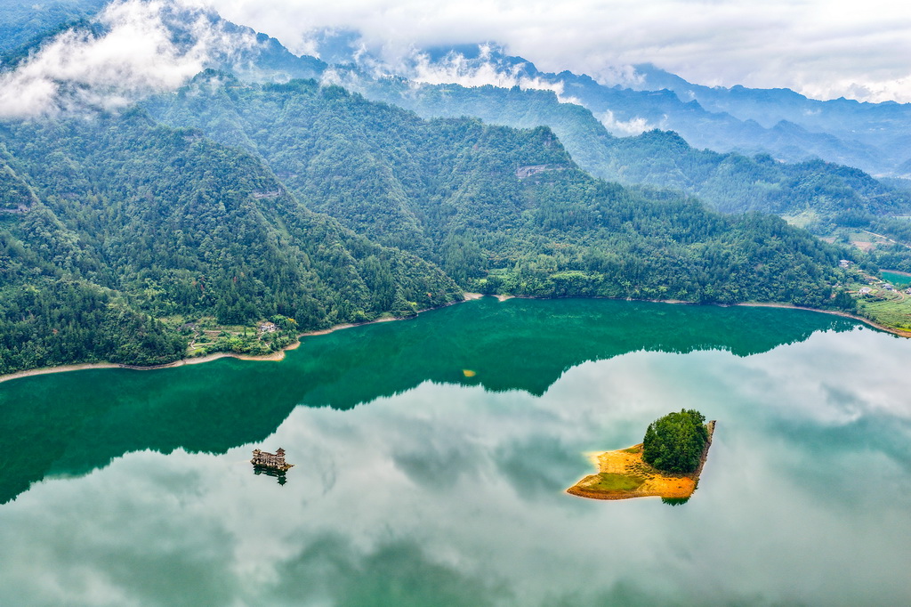 这是9月9日拍摄的小南海湿地自然保护区景色（无人机照片）。