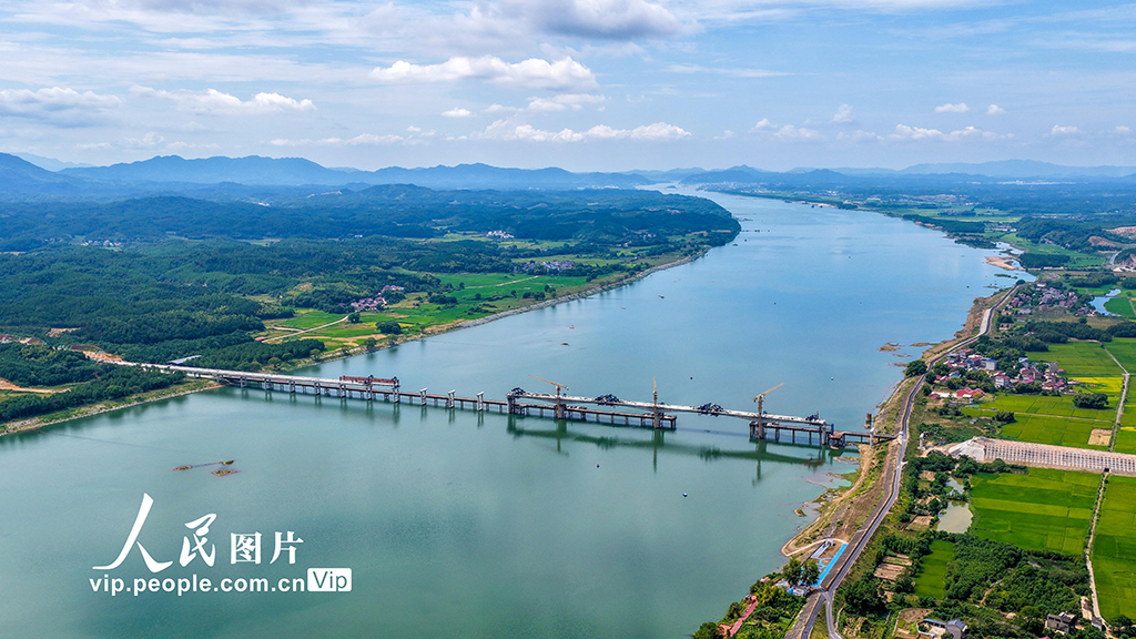 江西峡江：赣江仁和大桥建设如火如荼【4】