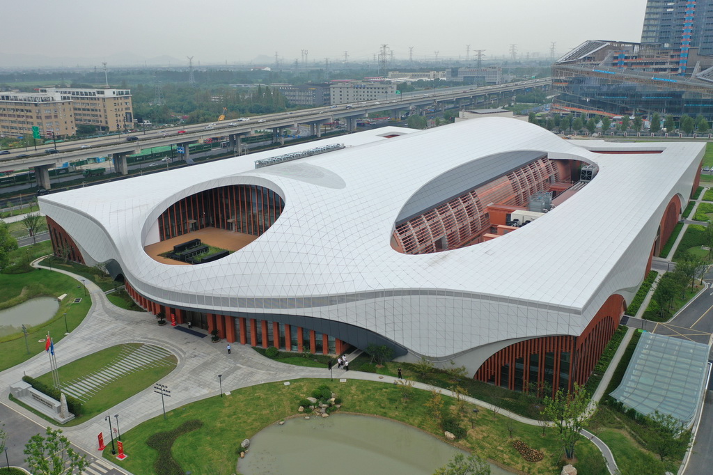 9月29日拍摄的国家重大科技基础设施——超重力离心模拟与实验装置外景（无人机照片）。