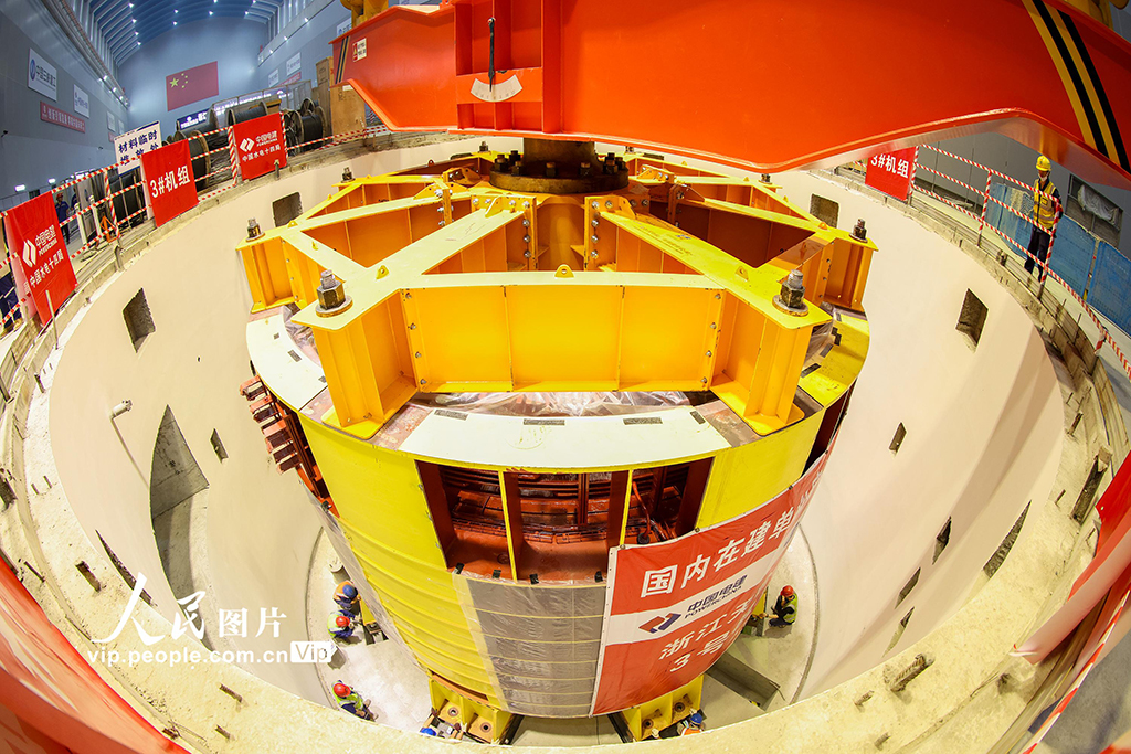 浙江台州：天台抽水蓄能电站3号机定子吊装圆满完成【7】