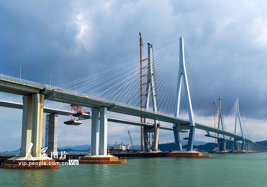 浙江宁波：象山港跨海大桥北侧边跨合龙【2】