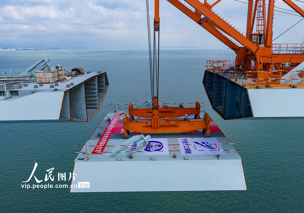 浙江宁波：象山港跨海大桥北侧边跨合龙【4】