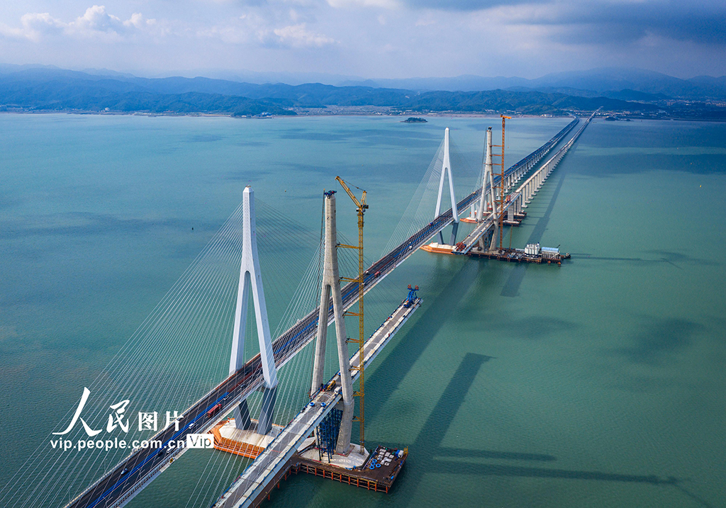浙江宁波：象山港跨海大桥北侧边跨合龙【7】