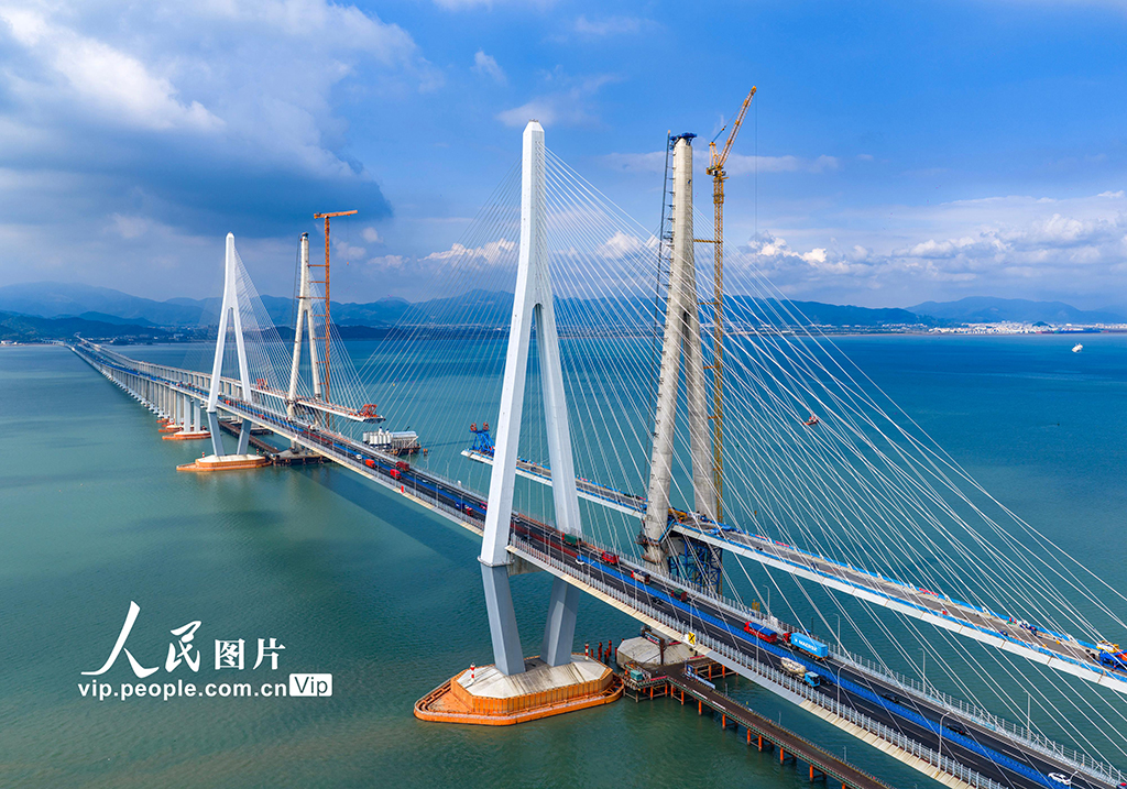 浙江宁波：象山港跨海大桥北侧边跨合龙【8】