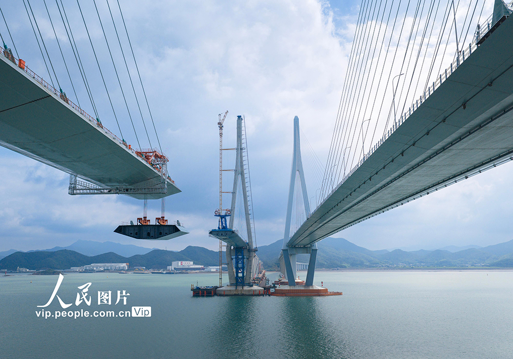 浙江宁波：象山港跨海大桥北侧边跨合龙【13】