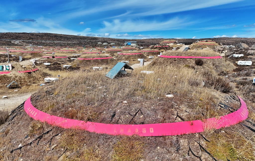 10月28日拍摄的高海拔宇宙线观测站(无人机照片)。