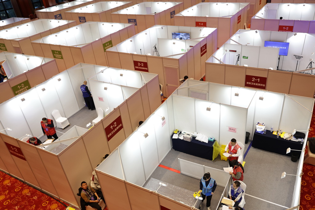 这是11月12日拍摄的操作技能竞赛现场。