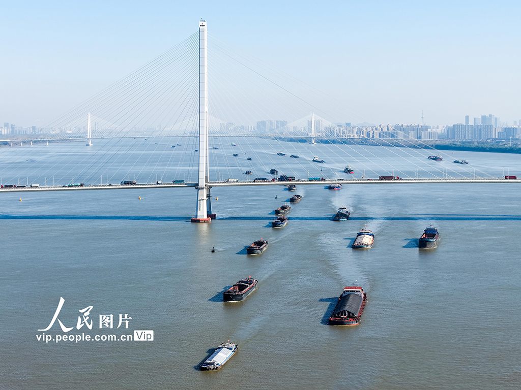 江苏南京:长江运输忙【2】