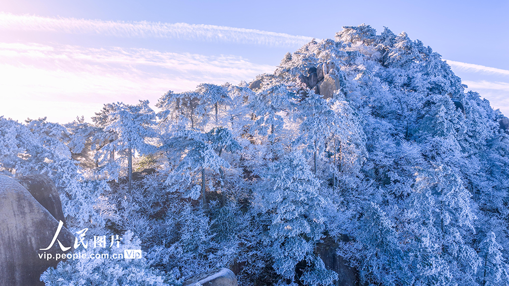 安徽池州:九华山雾凇美景迷游人【4】