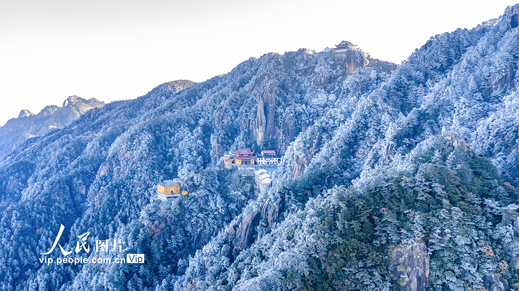 安徽池州:九华山雾凇美景迷游人【3】