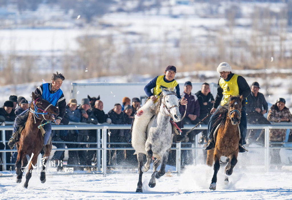 新疆吉木萨尔：雪地叼羊比赛精彩纷呈【2】