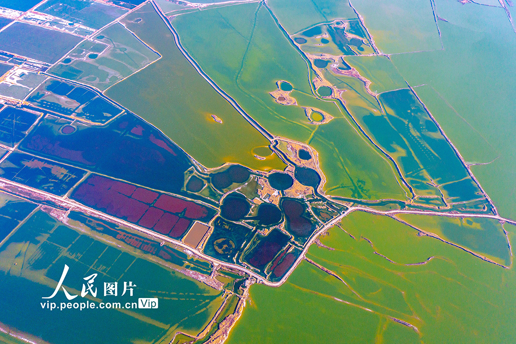 山西运城：冬日盐湖色彩斑斓【2】