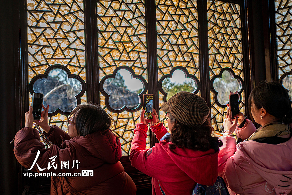 江苏苏州：拙政园宜两亭重新对外开放 游客大排长队争相打卡【6】