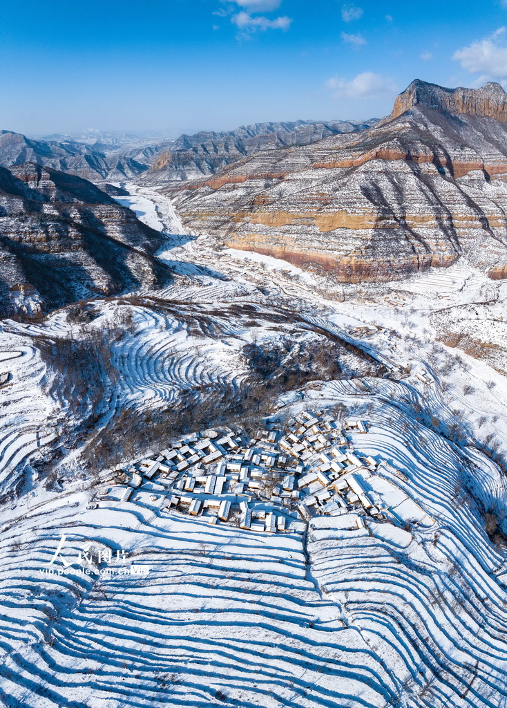 山西左权：雪后梯田风景壮美【4】
