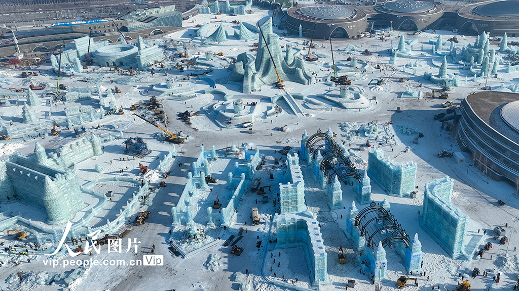 黑龙江：哈尔滨冰雪大世界建设进入冲刺阶段【4】