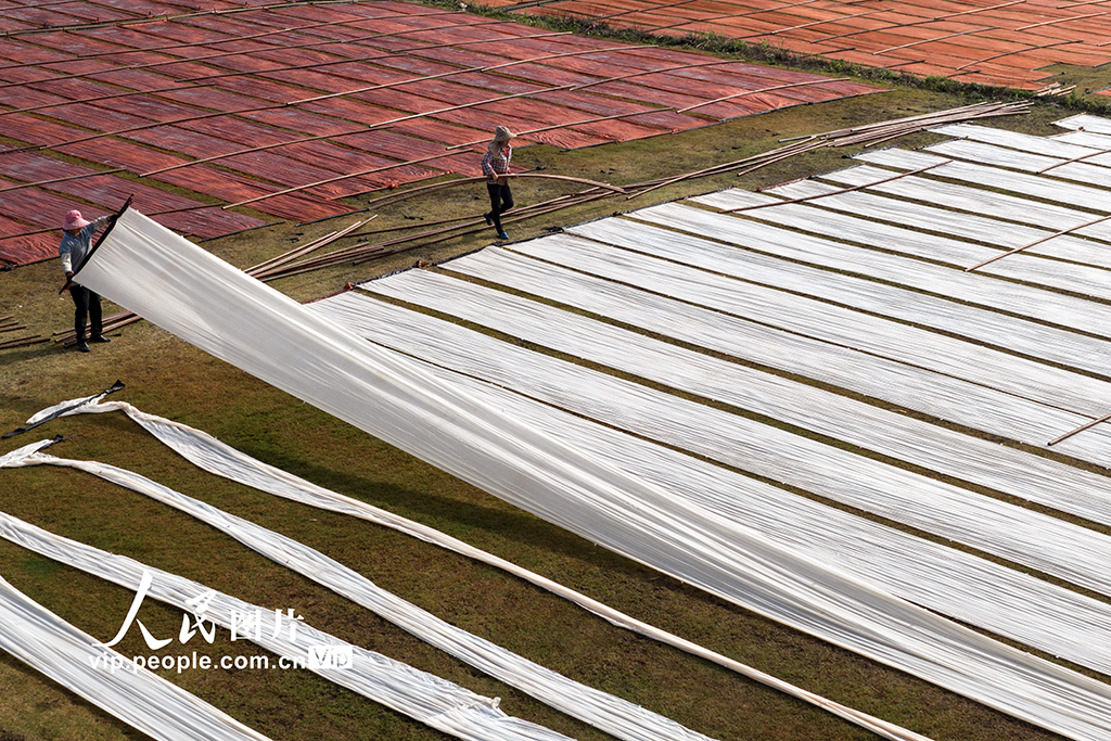 广西蒙山：晾晒香云纱【6】