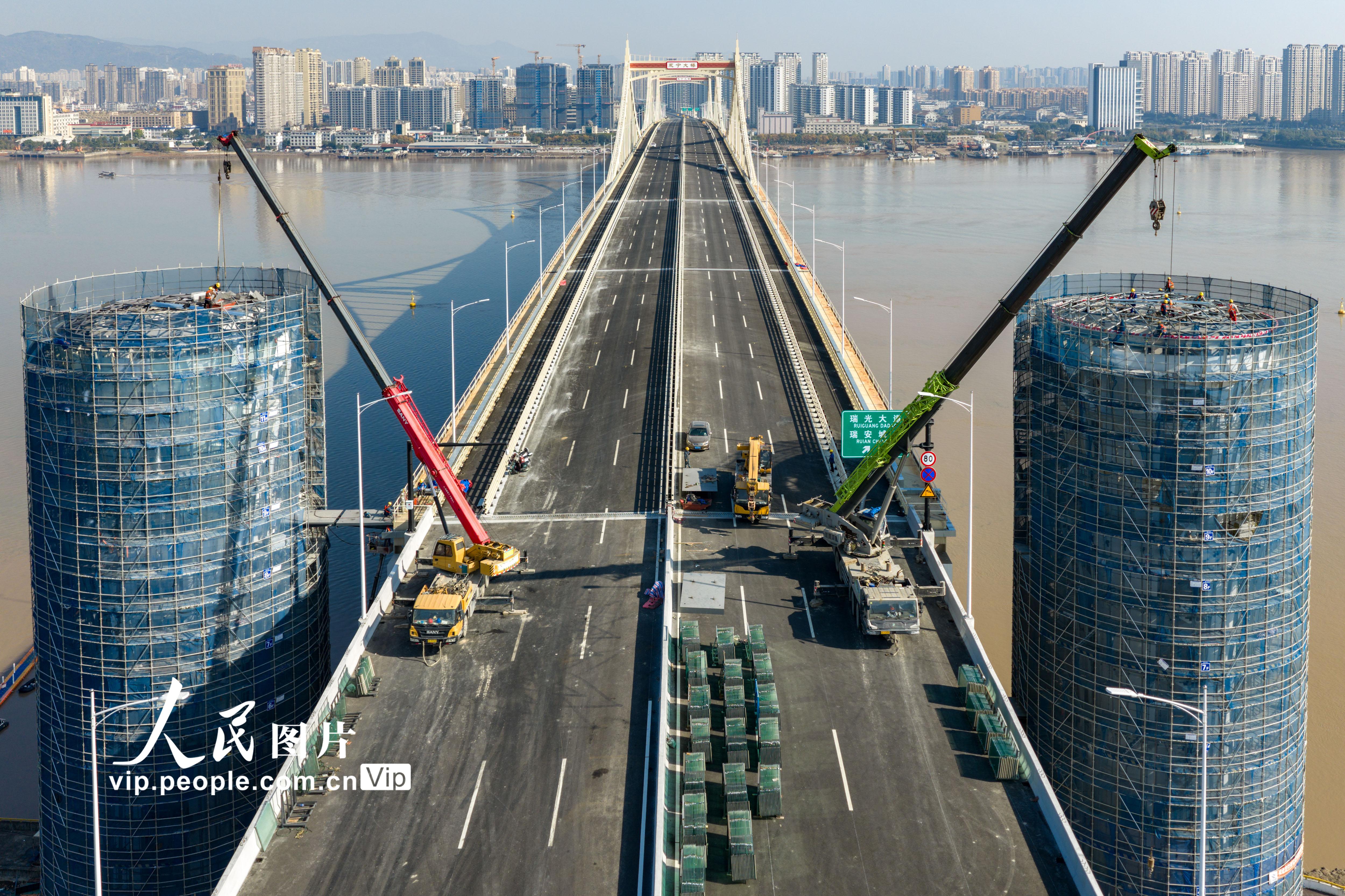 浙江瑞安:永宁大桥建设如火如荼【2】