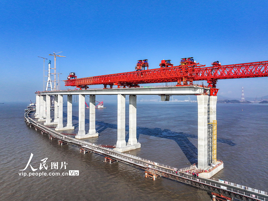 浙江舟山：青龙门大桥东引桥架设完成【4】