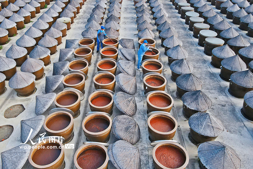 江苏如皋：传统老酱油“冬酿”忙【4】