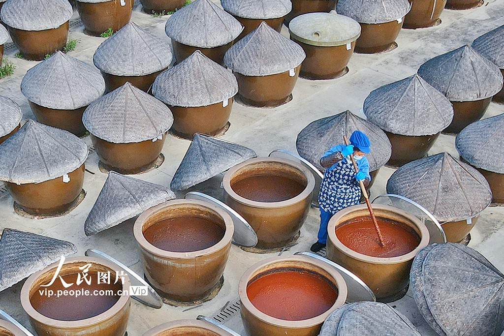 江苏如皋：传统老酱油“冬酿”忙【5】