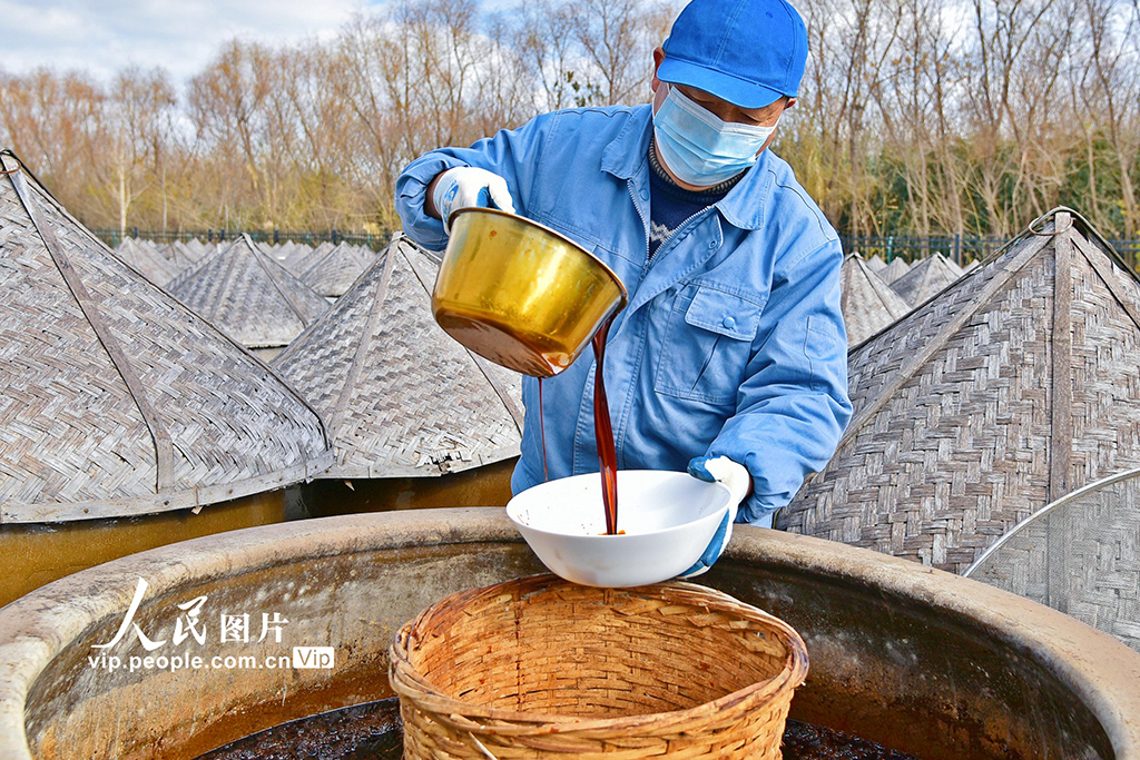 江苏如皋：传统老酱油“冬酿”忙【6】