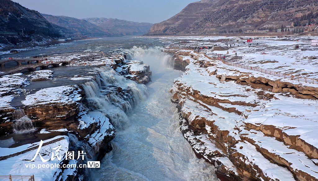 山西吉县:黄河壶口瀑布壮美雪景【4】