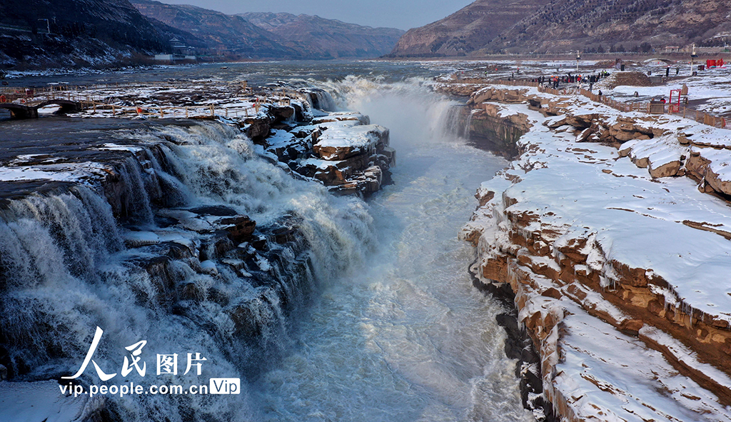 山西吉县:黄河壶口瀑布壮美雪景【5】