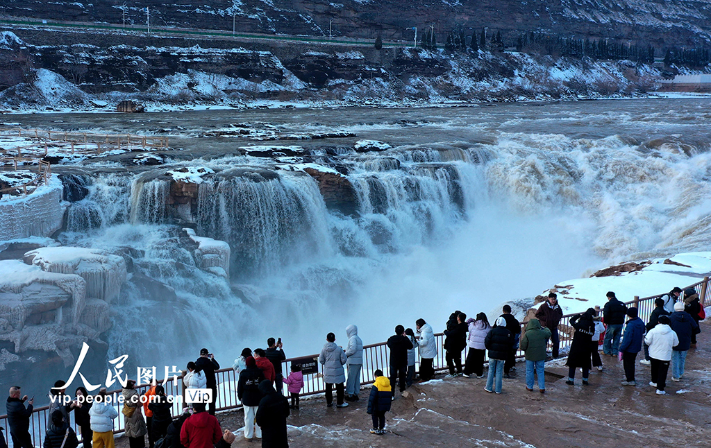 山西吉县:黄河壶口瀑布壮美雪景【6】
