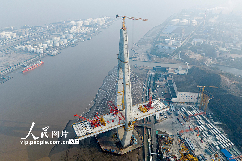 浙江宁波：甬江特大桥建设有序推进【4】