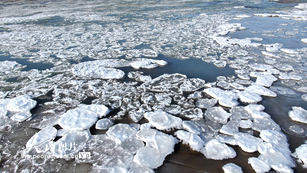 山西吉县：壶口瀑布现流凌封河景观【2】