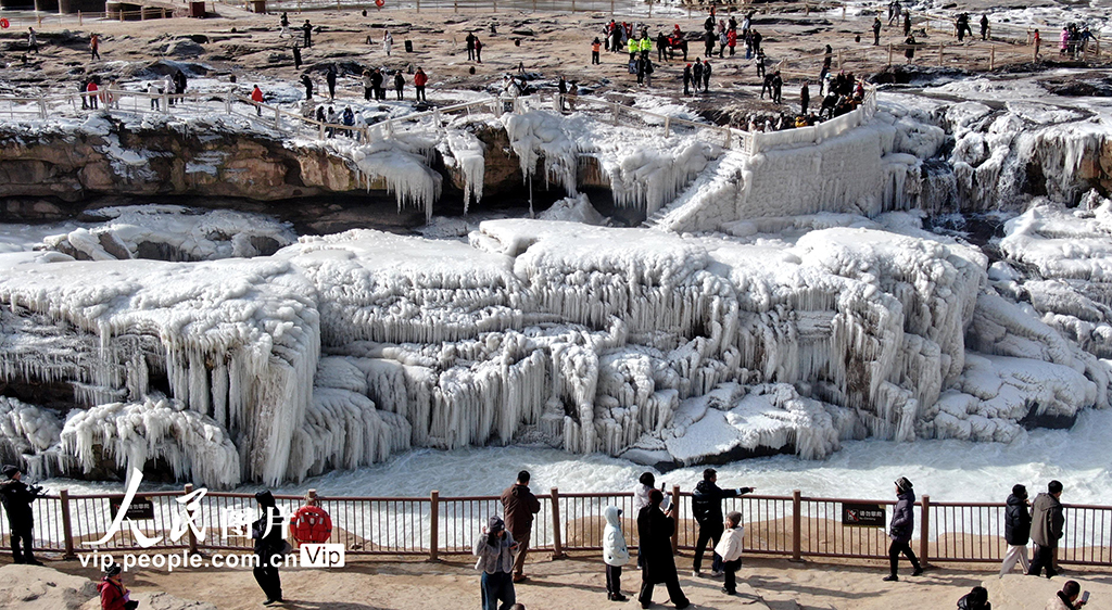 山西吉县：壶口瀑布现流凌封河景观【7】