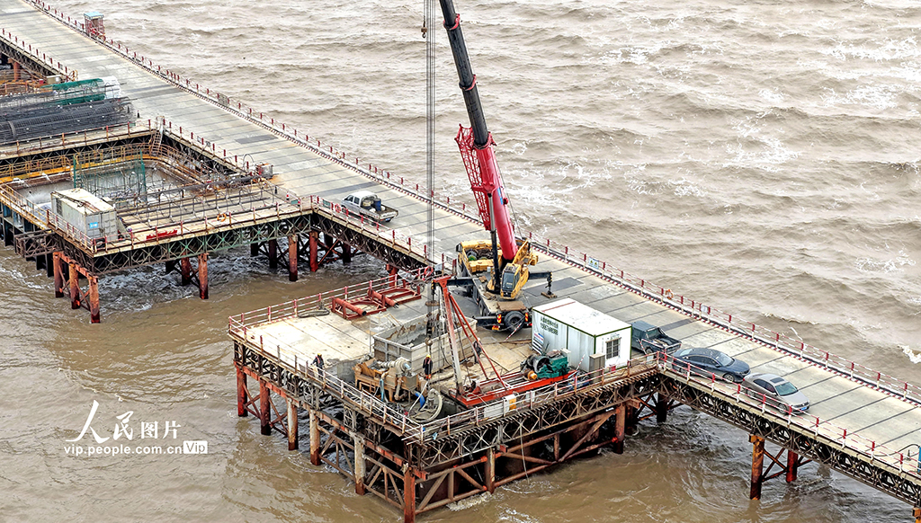 浙江临海：头门港铁路跨海大桥项目施工如火如荼【4】